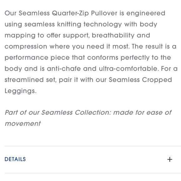 NWT Tory Burch Sport seamless fitted pullover - Picture 7 of 9